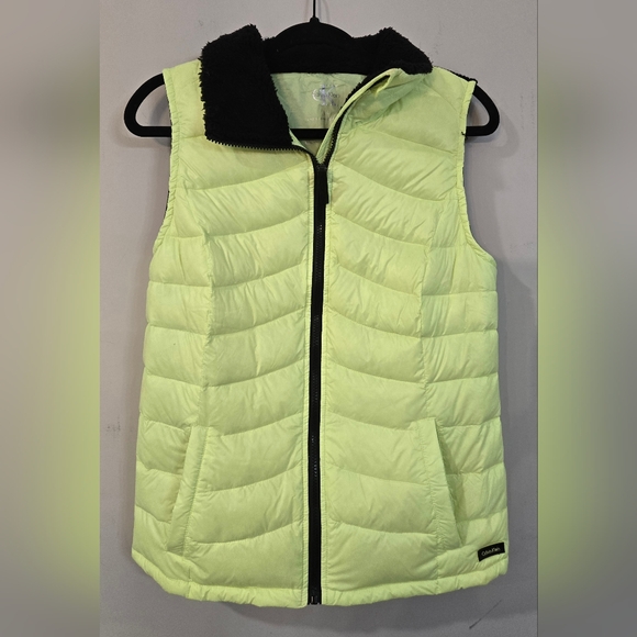 Calvin Klein Jackets & Blazers - Women's Calvin Klein Neon Yellow Puffer Vest. Mixed Media. Pristine Condition